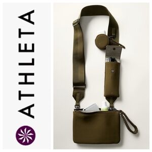 Athleta Revive Modular Crossbody Bag Olive NWT